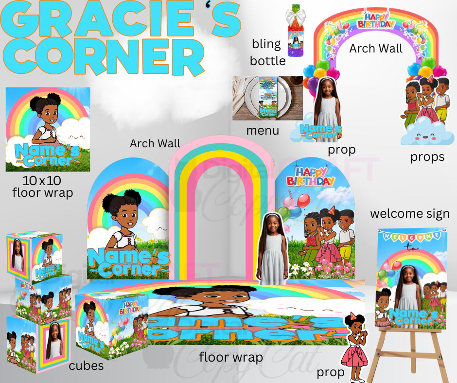 Gracie's Corner Designer Party Template Bundle (12 Editable Designs and Templates)