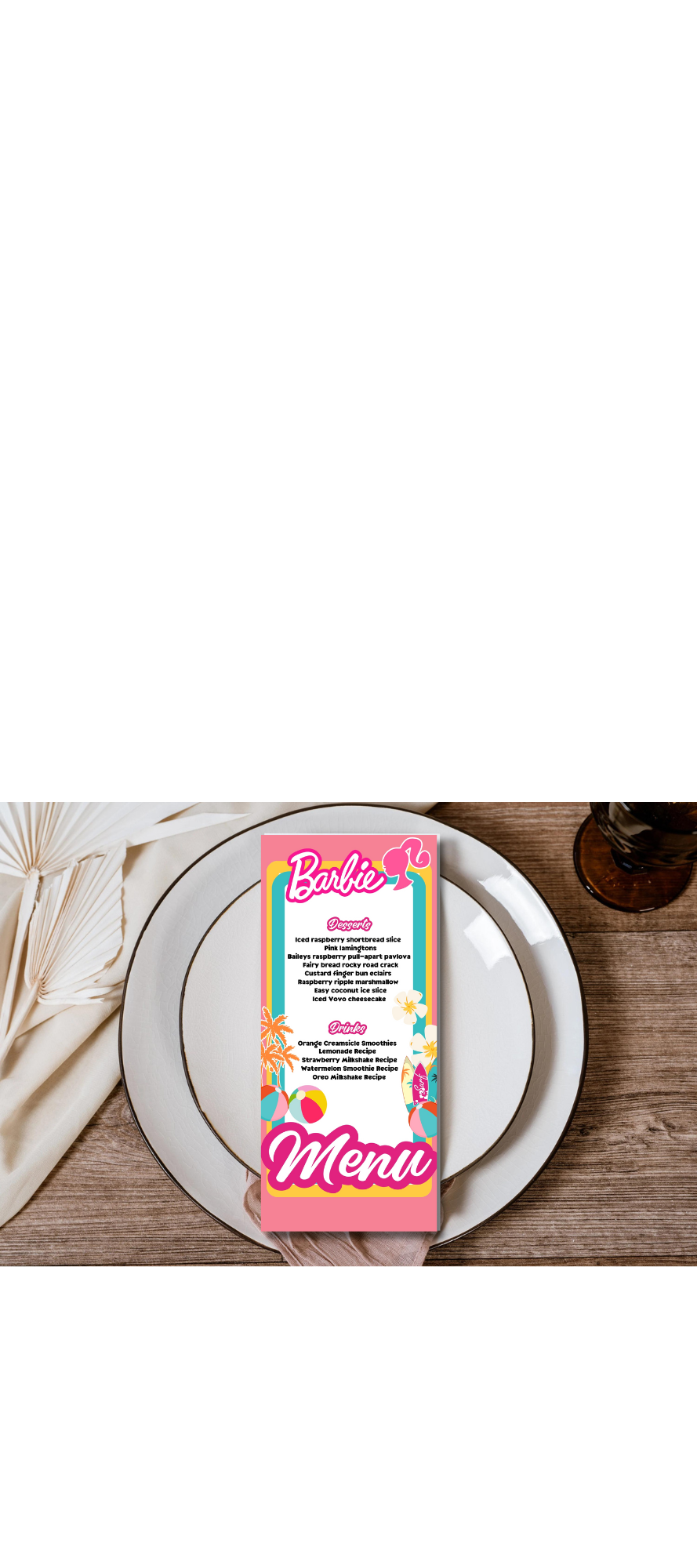 Premium Summer Barbie 14 Piece Summer Party Bundle