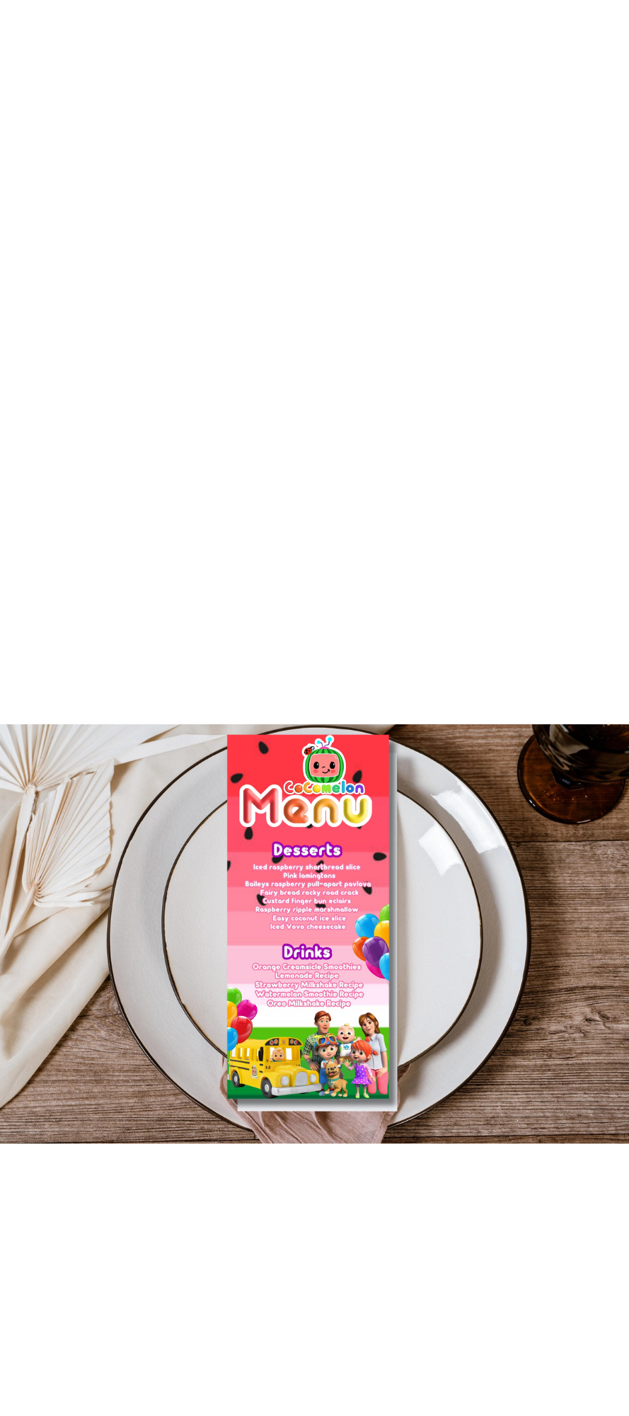 Premium Cocomelon Party Favor Canva Design and Templates (7editable designs & templates)