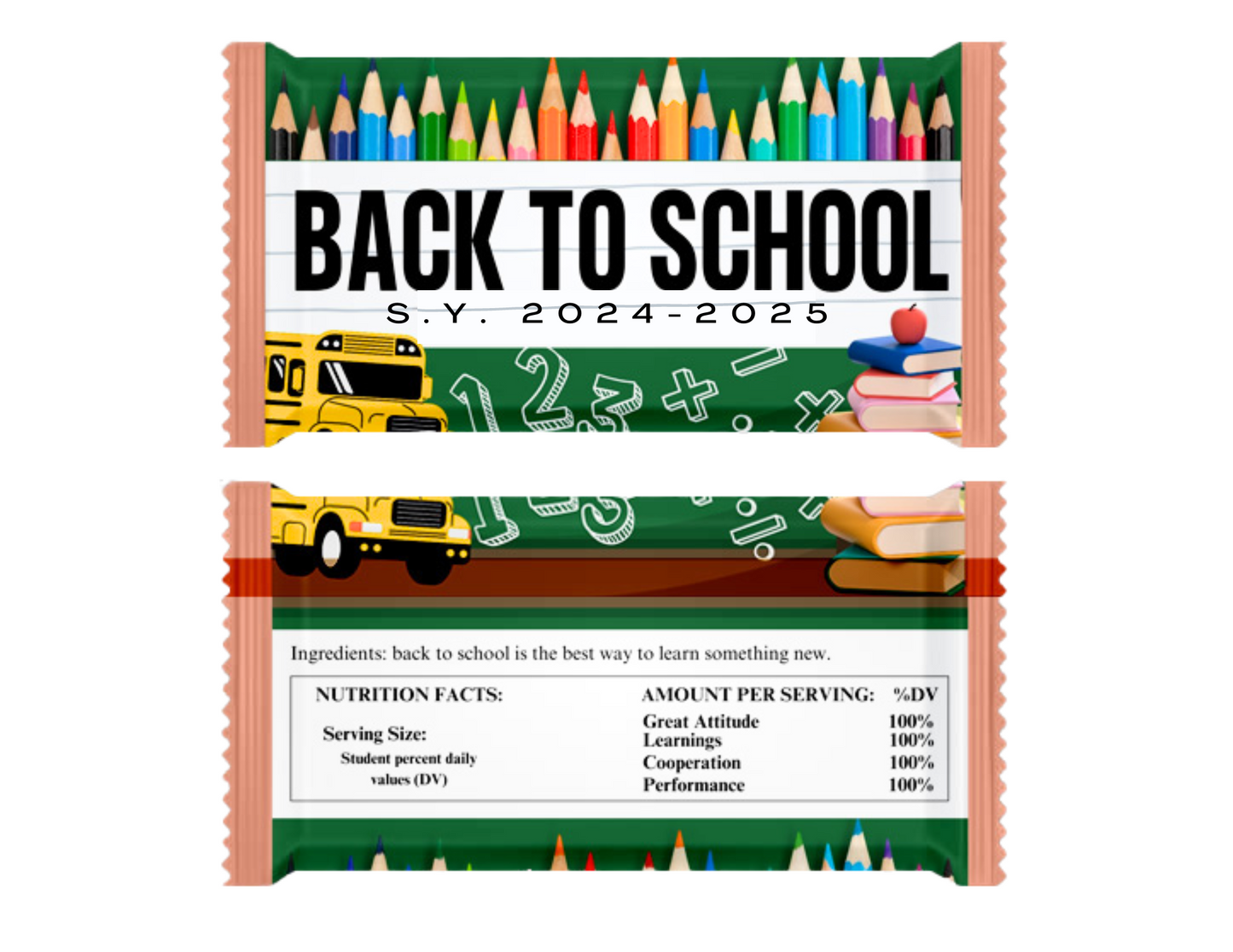 Back to School Party Favor Canva Design & Templates (7 editable designs and templates)